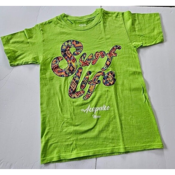Bundle Lot 2 Unisex Short Sleeve Crew Neck T-Shirts Acapulco Mexico Print Size S - Picture 2 of 16